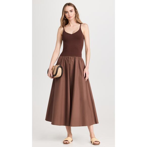 Pixie Market Bea Tank Midi Dress - L Brown - Picture 1 of 6